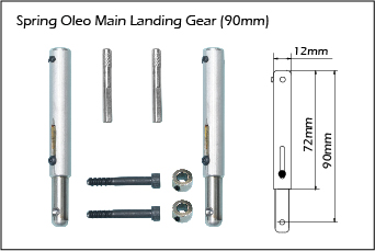 Phoenix Oleo Main Landing Gear. 90mm